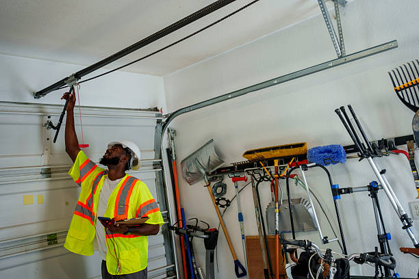 Professional Garage Door Roller Replacement technician working in Lesslie, SC